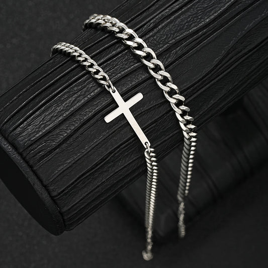 Stainless Steel Cuban Cross Set, by faithh